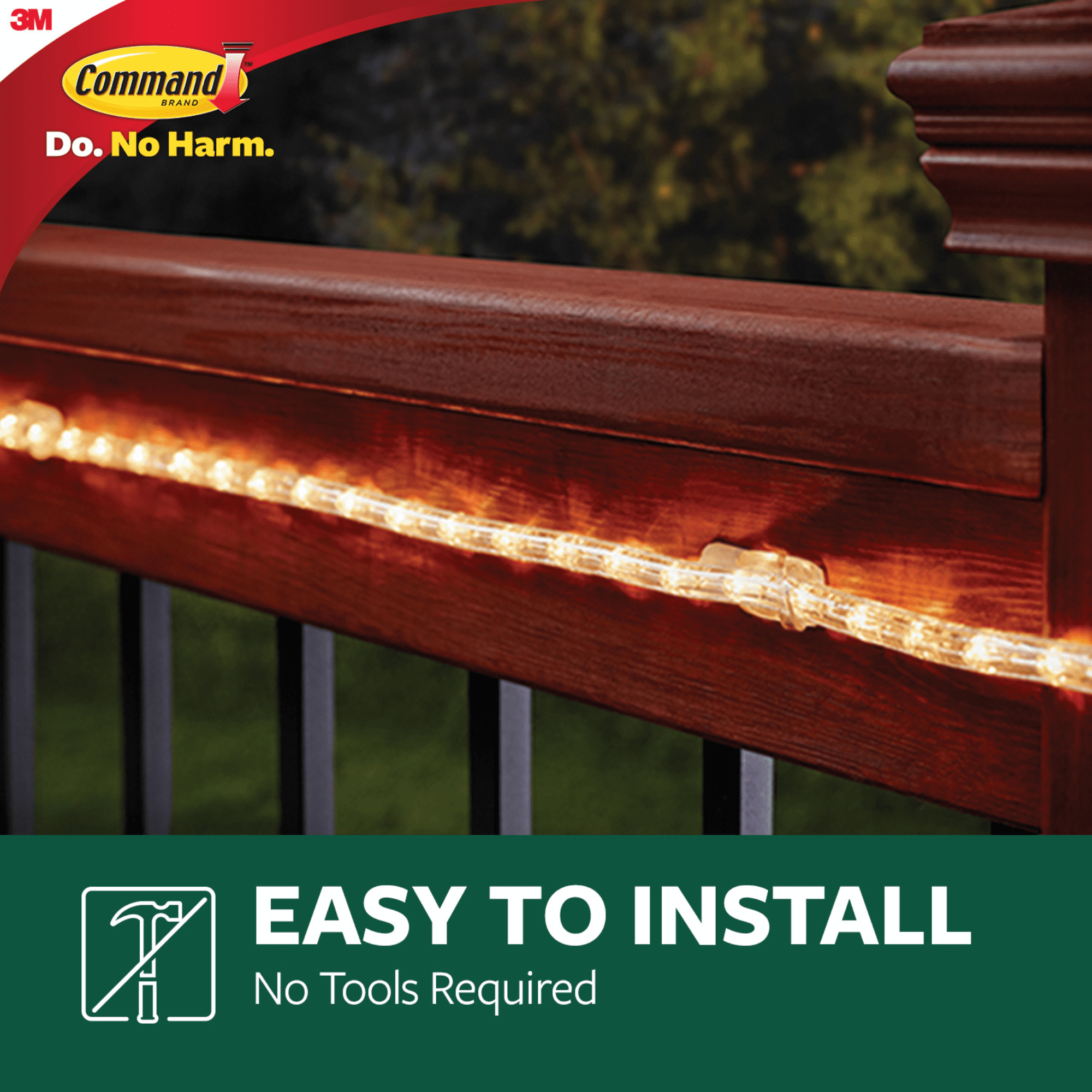 Command 17301CLRAW-ES Outdoor Rope Light Clips, Clear, 12-Ct. - Quantity 4