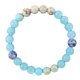 thumbnail image 2 of Pulsera de cristal Pulsera de amazonita aguamarina Pulsera de cordón elástico hecha a mano con piedra azul, 2 of 7