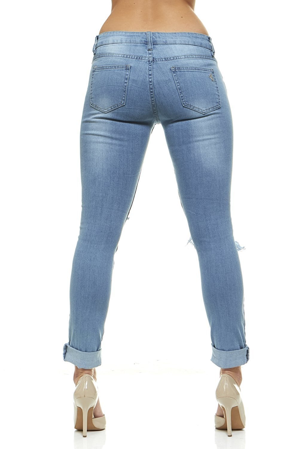 VIP JEANS Plus Size Jeans For Teen Girls Distressed Skinny Ripped Patched Jeans Junior and Plus Sizes - image 2 of 10
