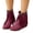 A-Wine, variant on Women's Suede Tassel Ankle Boots Round Toe Fringe Dress Short Booties Slip on Chunky Heel Winter Mocassins