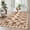 Brown, variant on Modern Runner Rug for Hallway 2x6 Checkered Easy Jute Rug with Non-Slip Backing, Stain-Resistant Kitchen Runner, Washable Geometric Indoor Outdoor Rug for Laundry Entryway, Black Brown