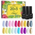 thumbnail image 1 of Juego de esmalte en gel profesional: 20 colores + base, brillo y acabado mate, ideal para salón o uso en casa. Fácil aplicación, secado rápido con lámpara UV, apto para uñas naturales y postizas., 1 of 6