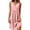 Pink, variant on Umfun Casual V-Neck Linen Mini Dresses for Women with Gathered Waist - Sleeveless Relaxed Fit Summer Dress for Picnic & Day Trips