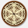 thumbnail image 3 of Designart Horloge Murale Moderne 'Orienta Chocolate Mandala', 3 of 6