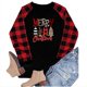 thumbnail image 5 of Pntutb Mujer Casual Sexy Moda Impresión Manga Larga Cuello Redondo Fruncido Pullover Blusa tops Pntutb Pntutb-8777, 5 of 6