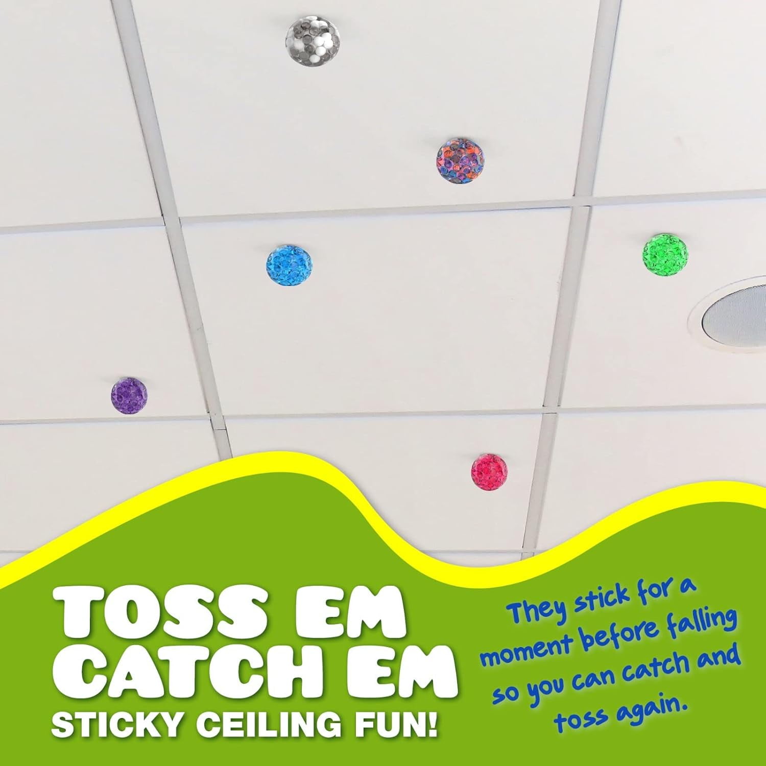 Sticky Fidget Balls - Pack of 8 Squishy Sensory Toys - TPR Material - Anxiety Relief for Adults