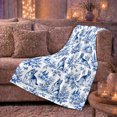 thumbnail image 6 of Chinoiserie German Shepherd Dog Garden Scene, Festive Pet Portrait Pattern, Warm Flannel Blanket for Living Room and Reading Nook, Dog Lovers Friendship Gift, Pet Lover Home Decor, 6 of 9