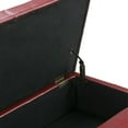 thumbnail image 5 of Simpli Home Dover 36 in.W Square Coffee Table Storage Ottoman in Tanners Brown Faux Leather, 5 of 11