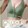 thumbnail image 4 of Timegard Front Closure Bras for Women Wireless Button Full Support Low Cut Comfortable Everyday Brs, 4 of 6