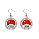 thumbnail image 1 of China ronda nacional chino Pendientes pendientes de plata colgantes joyas señora Unbranded M, 1 of 3