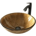 thumbnail image 4 of VIGO Amber Sunset Glass Vessel Sink and Linus Faucet Set in Antique Rubbed Bronze Finish, 4 of 5