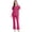 Rose Pink, variant on Women's Medical Scrubs Set - Quick Dry V-Neck Top with Pants, Multiple Pockets, Adjustable Drawstring, 10 colors