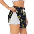 thumbnail image 3 of Lsque Avocado Printed Women's Running Shorts with Liner Pockets,Elastic Quick Dry Workout Athletic Gym Yoga Shorts,Womens High Waist Shorts-Small, 3 of 9