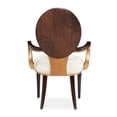 thumbnail image 6 of Michael Amini Camellia Field Dining Arm Chair in Linen/Warm Pecan (Set of 2), 6 of 17