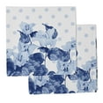 thumbnail image 1 of Vargottam Luxury Collection Dinner Table Linen Dcor Cotton Napkin Printed Fabric Reusable Napkins Set Of 6, 20 X 20 - Watercolor Blue Flowers, 1 of 6