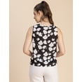 thumbnail image 4 of Moomaya Sleeveless Cowl Neck Printed Satin Top - Women's Elegant Satin Top, 4 of 9