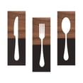 thumbnail image 1 of Juego de 3 piezas de cuchillo, tenedor y cuchara para decoración de pared. Letrero colgante de madera decorativo, estilo rústico, ideal para cocina y, 1 of 8