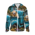 thumbnail image 2 of Lsque Vintage Pickup Sunflower Dog UPF 50+ Lightweight Sun Protection Men's Women's Long Sleeve Shirt, Hoodie Performance -Large, 2 of 9