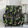 thumbnail image 2 of POLERO 4-Pieces Recliner Sofa Covers Color Green Skull Mushroom Pattern Stretch Reclining Couch Covers for Reclining Chair Washable Sofa Slipcovers Furniture Protector, 2 of 7