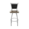 thumbnail image 5 of 870 Hadleigh 30" Swivel Bar Stool with Anodized Nickel Finish and Dark Maple Seat and Black Vinyl Back, 5 of 5