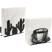 Freestanding Napkin for Table - Set of 2 - Coffee & Cactus