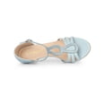 thumbnail image 4 of BLISSFUL STEP Women's Rhinestone Ankle Strap Open Toe Stiletto Heels Sandals Sky Blue (Size 10), 4 of 6