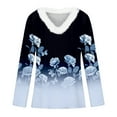 thumbnail image 4 of CCRFTGI Long Sleeve Girls T-Shirts Casual Funny Floral Print Fur Trim V Neck Tee Tops Fashion Fall Tee Tween girls Tshirts Sky Blue 7-8 Years, 4 of 4