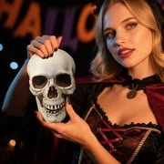 Human Skull Replica - Anatomically Accurate Skeleton Head Prop for Halloween Parties, Haunted Bars & Spooky Home Decorations