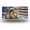Lion with American Flag in Snowfall, variant on Mosaic style Galloping Horse Front License Plate, Metal License Plate, Funny Standard Plates Personalized Novelty Decorative For Men/Women/Boys/Girls Car 6×12 Inch