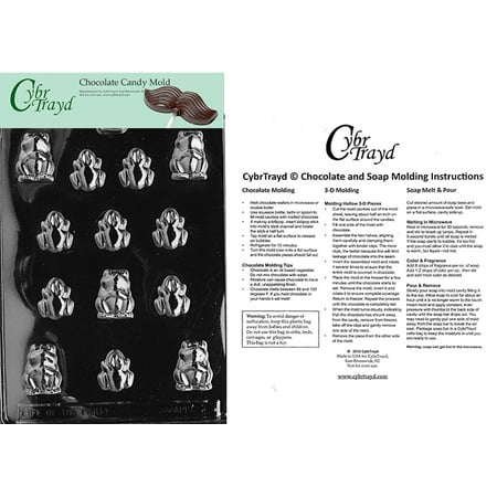 Frog Cake Mold Frogs Chocolate Candy Mold with Exclusive Cybrtrayd Copyrighted Molding Instructions ()