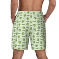 thumbnail image 4 of Balery Green Avocado Mens Swim Trunks Swim Shorts for Men Quick Dry Inseam Beach Shorts with Compression Liner Pocket-3X-Large, 4 of 9