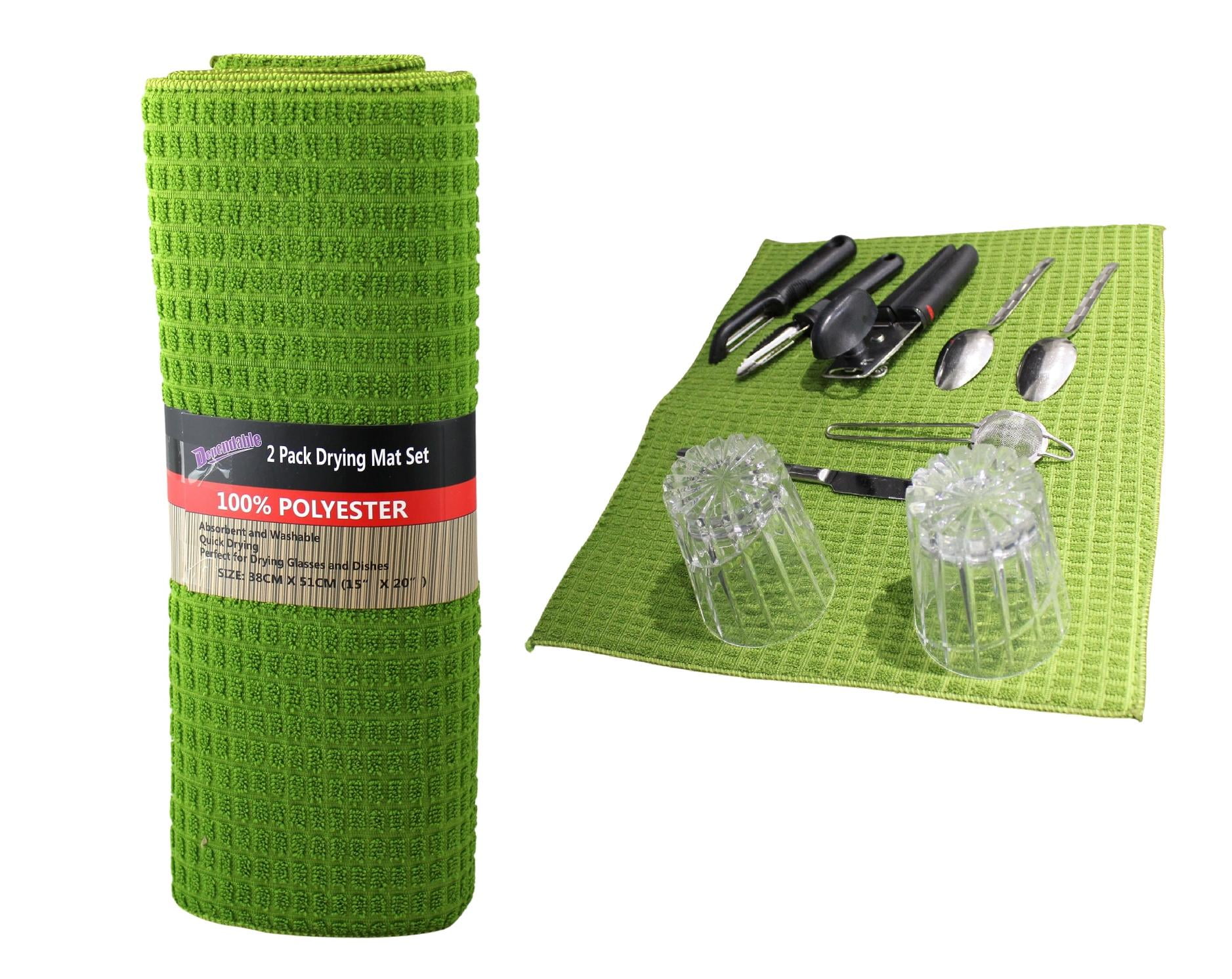 Microfiber Dish Drying Mat 2 Pack 20 X 15 Inch Kitchen Counter Mats