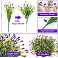 thumbnail image 2 of 12 Bundles Artificial Flowers for Outdoors, Fake Calla Lily Flowers UV Resistant Faux Greenery Plants Outdoor for Spring Summer Garden Porch Window Box Wedding Decor, Purple, 2 of 7