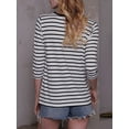 thumbnail image 2 of Doublju Women's Round Neck 3/4 Sleeve Top (Plus Size Available), 2 of 3