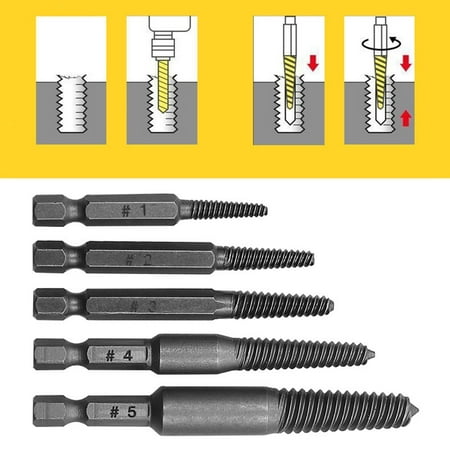 

5X Screw Extractor Stripped Screw Extractor Set For Retrieving Small Objects