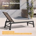 thumbnail image 4 of PURPLE LEAF Patio Chaise Lounge Set 2 Pieces Textilene Pool Lounge Chairs with Wheels Sunbathing Chair for Outdoor, Beach, Yard, Side Table Included, Beige, 4 of 9
