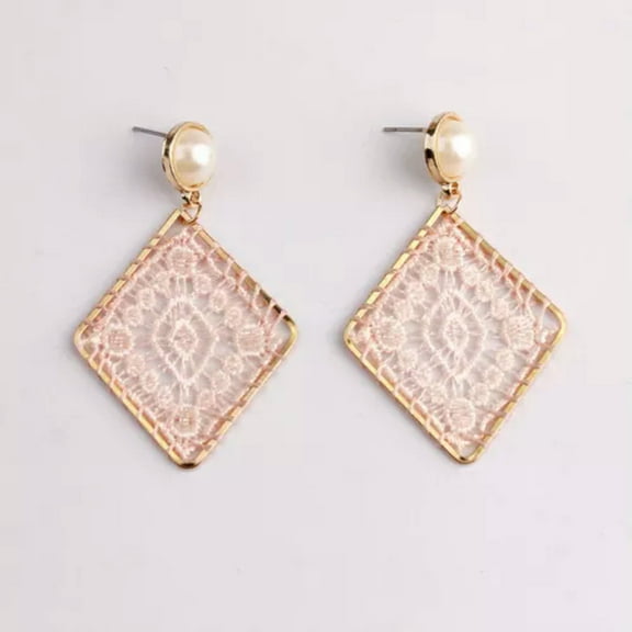 Bohemia Filigree Hollow Out Lace Floral Geometric Drop earrings Women Jewelry
