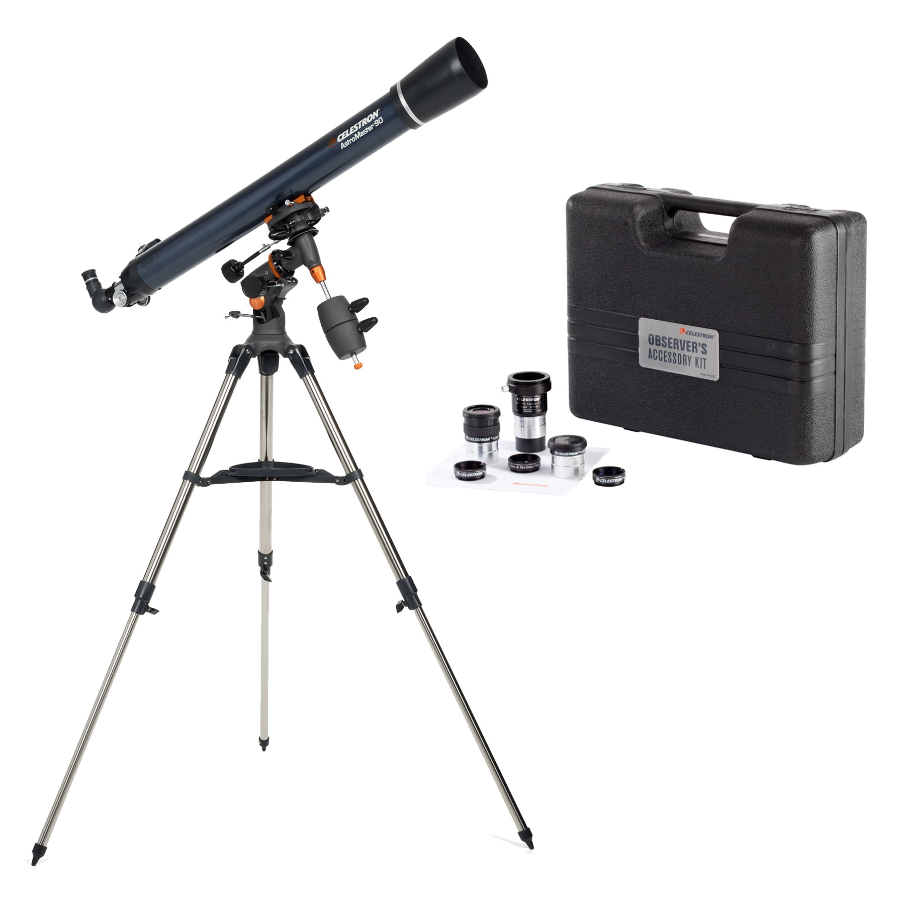 Celestron AstroMaster 90EQ Telescope with Celestron Observers Accessory