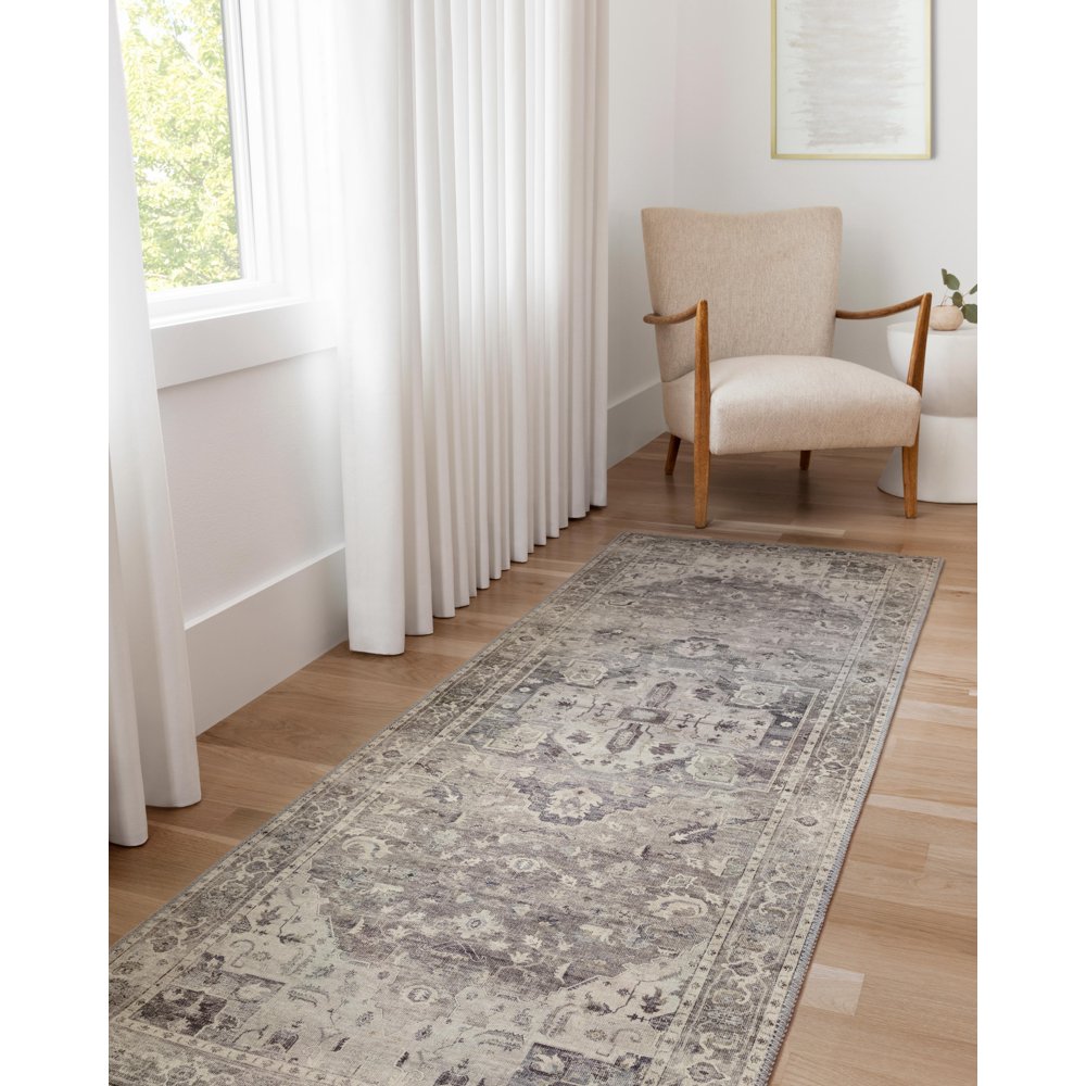 Loloi II Hathaway Printed Oriental Steel / Ivory Area Rug