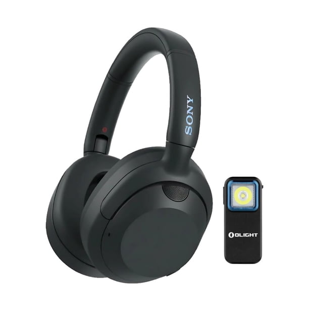 Auriculares Inalámbricos Sony ULT WEAR con Cancelación de Ruido Over-Ear (Negro) Paquete con Clip Recargable con Luz Blanca y Roja (2 Artículos)
