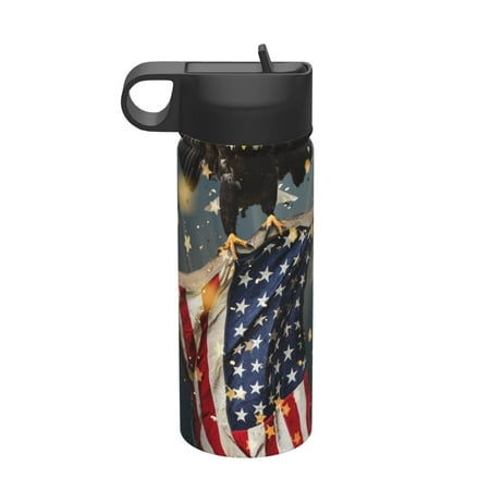 

Adobk North American Bald Eagle1 Print Water Bottle 18oz Sports Insulated Kettle for Cycling Gym Basketball Outdoor Suitable as a Present