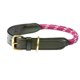 thumbnail image 1 of Weatherbeeta - Collar de soga y cuero para perros (Burdeos/Marrón), 1 of 2