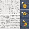 thumbnail image 1 of 42 estabilizadores de costura a mano solubles en agua con forma de colmena de abejas, 8.3" x 11.7", 4 hojas de papel adhesivo para bordar con puntadas., 1 of 8