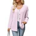 thumbnail image 2 of ClodeEU Women's V Neck Button Down Long Sleeve Knit Cardigan,Casual Loose Open Front Sweater Coat ,Women's Plus XXL, 2 of 5