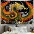 thumbnail image 2 of Fenyluxe  Dragon Phoenix Tapestry, Chinese Oriental Asian Mythology Animal Tapestries, Chinese Mythology Legend Art Tapestry Wall Hanging for Living Room Dorm Home Decor 50x40inch, 2 of 6
