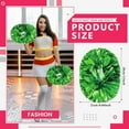 thumbnail image 2 of 12 Pack Cheerleading pom poms,Handheld Cheer pom poms, Sports Cheer Plastic Pom Poms Cheerleading for Sports Team Spirit Cheering (Black+Green), 2 of 6