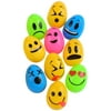 Set Of 10 Assorted Color Emoticon Emoji Face Easter Eggs Decorations