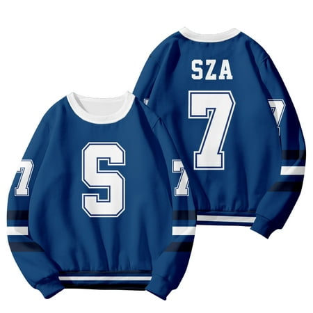 SZA SOS JERSEY New Logo Women/Men Winter Sweatshirt Rapper Long Sleeve