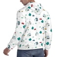 thumbnail image 3 of KLL Cartoon House Car Print Mens Hoodie Long Sleeve Casual Pullover Hooded Sweatshirt Fashion Drawstring Hoodies with Pocket-Small, 3 of 6