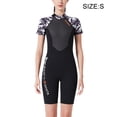 thumbnail image 2 of Trajes de neopreno de 1,5 mm Traje de buceo Traje de baño de una pieza Pantalones cortos a prueba de sol UPF 50 Protección solar Traje de surf para bucear Surf Natación Negro / Blanco S Inevent OD017103-08, 2 of 7